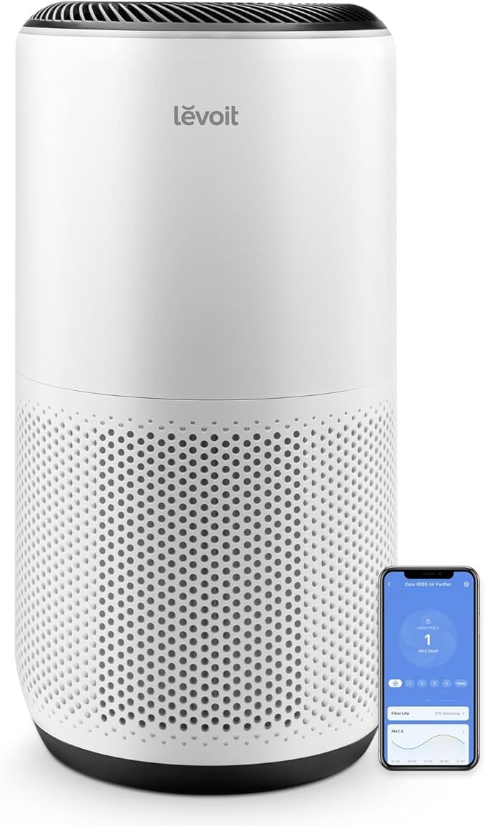 LEVOIT Smart WiFi Air Purifier for Large Rooms, White